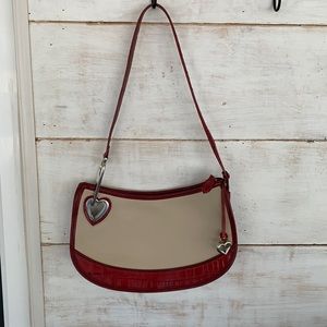Red and Ivory Brighton Heart Purse